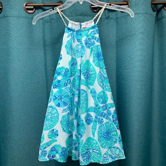 Lilly Pulitzer (Target) Light Blue & White Seashell Sleeveless/Halter Top Size S - Picture 5 of 10